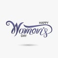 Pink Happy Women`s Day Typographical Design Elements. International women`s day icon.Women`s day symbol. Minimalistic design fo