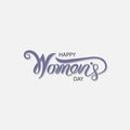 Pink Happy Women`s Day Typographical Design Elements. International women`s day icon.Women`s day symbol. Minimalistic design fo