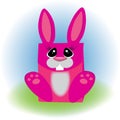 Pink hare.Packaging for gifts. Royalty Free Stock Photo