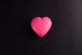 Pink heart on a black background Royalty Free Stock Photo