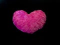 Pink heart on black background Royalty Free Stock Photo