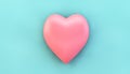 pink heart on blue background