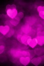 Pink heart bokeh background photo, abstract holiday backdrop Royalty Free Stock Photo