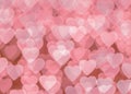 pink heart bokeh