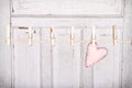 Heart on a clothes line Royalty Free Stock Photo