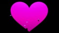 Pink heart falling love shapes falling 16 seconds HD video animation