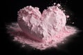 Pink heart foam. Generate Ai Royalty Free Stock Photo