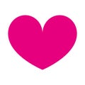 Pink heart icon isolated on white background Royalty Free Stock Photo