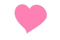 Pink heart icon on white background Royalty Free Stock Photo