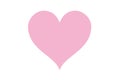 Pink Heart Icon On White Background