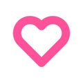 Pink heart. Love. Valentine symbol. Vector