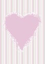 Pink heart on pastel candy stripes