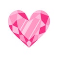 Pink heart precious stone or gem