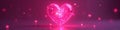 Pink heart radiating light, restorative scene , care, serene Royalty Free Stock Photo