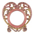 Pink Heart Rhinestone Picture Frame Royalty Free Stock Photo