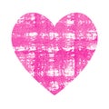 Pink Heart with Rough Watercolor Texture