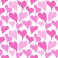 Pink Heart Seamless Pattern Background Royalty Free Stock Photo