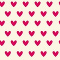 Pink Heart Seamless Pattern Background Romantic Holiday Design Royalty Free Stock Photo