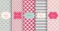 Pink heart seamless pattern background Royalty Free Stock Photo