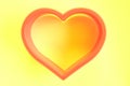 Pink Heart Shape on Orange Background