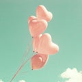 Pink Heart-shaped balloons