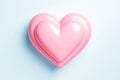 Pink Heart Shaped Object on Blue Background Royalty Free Stock Photo