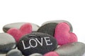 Pink heart with stone Royalty Free Stock Photo