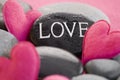 Pink heart with stone Royalty Free Stock Photo