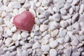 Pink heart stone on the spa stone background. Royalty Free Stock Photo