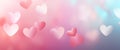 Pink hearts background, festive valentine background