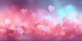 Pink hearts background, festive valentine background