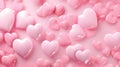 Pink Hearts Background, Valentine's Day Background, Love Background