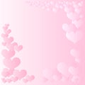 Pink hearts frame Royalty Free Stock Photo