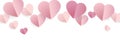 Pink hearts illustration banner Royalty Free Stock Photo