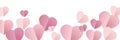 Pink hearts illustration banner Royalty Free Stock Photo