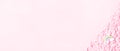 Pink hearts on pastel pink background. Valentines day concept.