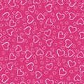 Pink hearts pattern