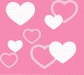 Pink hearts pattern