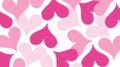 Pink hearts shape on white background. Royalty Free Stock Photo