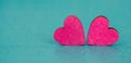 Pink hearts, valentine greeting card, mothers day and birthday wishes, love symbol Royalty Free Stock Photo