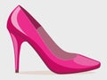 Pink high heel shoe isolated Royalty Free Stock Photo