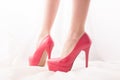 Pink high heels