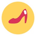 Pink high heels, icon Royalty Free Stock Photo