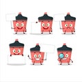 Pink highlighter cartoon character bring information board