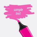 Pink highlighter vector.