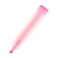 Pink hilighter on white background. Royalty Free Stock Photo