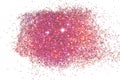 Pink holographic glitter, background in vintage nostalgic colors