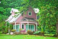 Pink house in forest Royalty Free Stock Photo