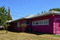 Pink House in the Neighborhood of Salem, the Capital City of Oregon Royalty Free Stock Photo