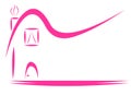 Pink House Sign Estate Logo